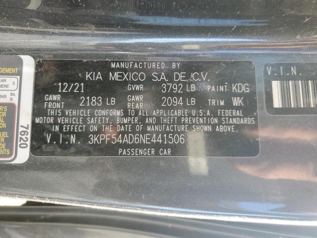 2022 KIA FORTE GT L - 3KPF54AD6NE441506