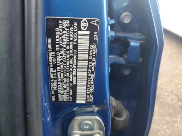 2015 TOYOTA YARIS - VNKKTUD34FA039650