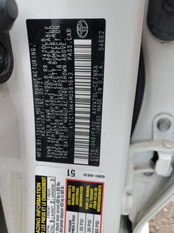 2021 TOYOTA CAMRY LE - 4T1C11AK4MU581643