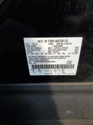 2019 FORD EXPLORER - 1FM5K8B89KGA02594