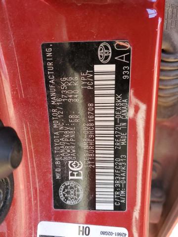 2017 TOYOTA COROLLA L - 2T1BURHE9HC816708