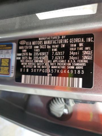 2019 KIA SORENTO LX - 5XYPGDA57KG449183