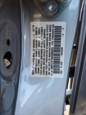 2017 HONDA CIVIC EXL - 19XFC1F75HE009324