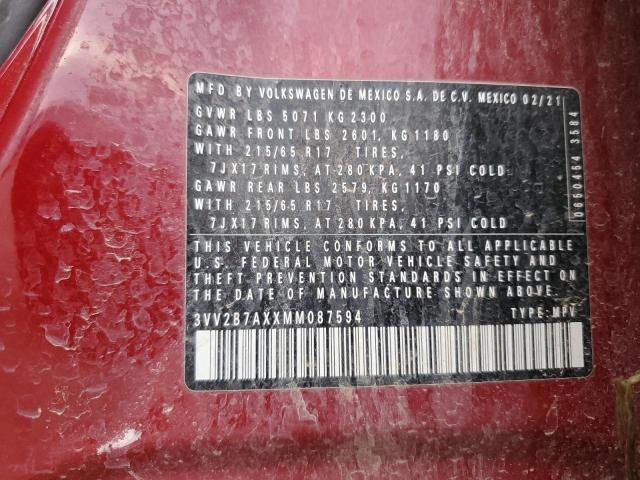 VIN 3VV2B7AXXMM087594 2021 VOLKSWAGEN TIGUAN no.13