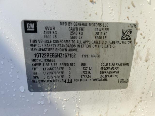 2017 GMC SIERRA K25 - 1GT22REG5HZ167152