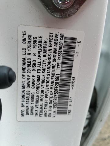 2015 HONDA CIVIC LX - 19XFB2F50FE281901