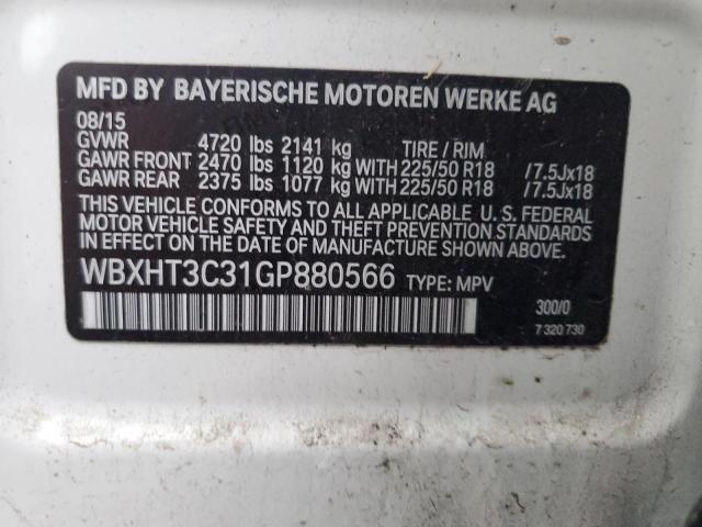 2016 BMW X1 XDRIVE2 - WBXHT3C31GP880566