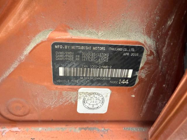 2017 MITSUBISHI MIRAGE ES - ML32A3HJ2HH008508