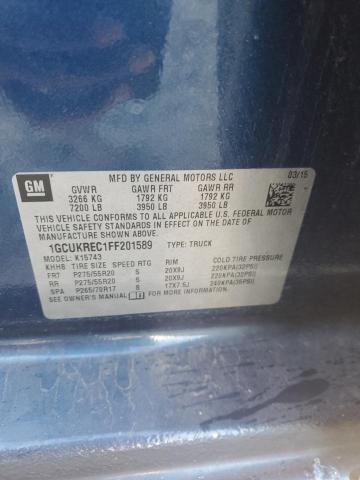 2015 CHEVROLET SILVERADO - 1GCUKREC1FF201589