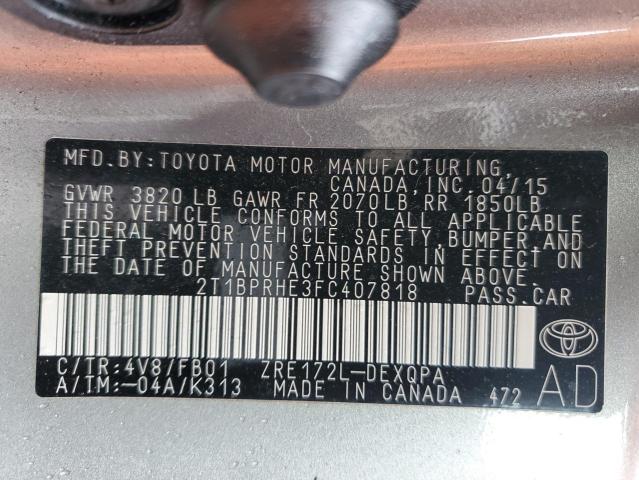 2015 TOYOTA COROLLA EC - 2T1BPRHE3FC407818