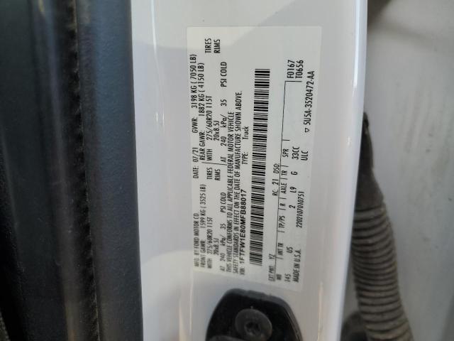 2021 FORD F150 SUPER - 1FTFW1E80MFB88017