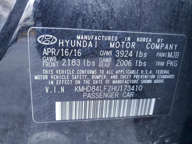 2017 HYUNDAI ELANTRA SE - KMHD84LF2HU173410
