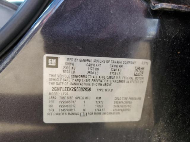 VIN 2GNFLEEK2G6302858 2016 Chevrolet Equinox, LS no.13