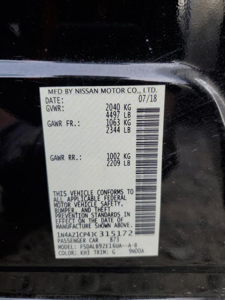 Lot #2962503803 2018 NISSAN LEAF S