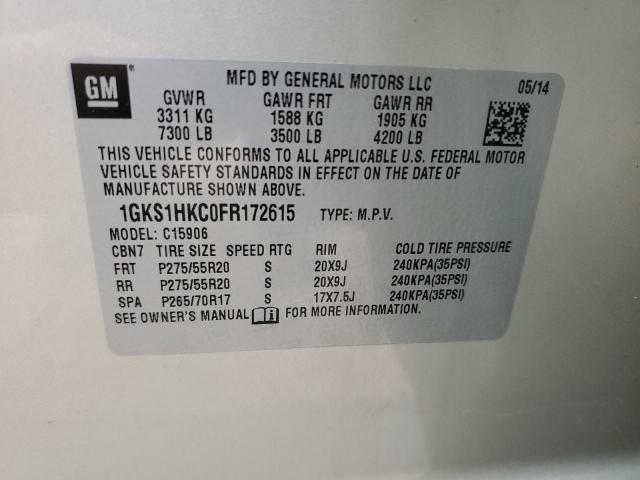 VIN 1GKS1HKC0FR172615 2015 GMC YUKON no.13