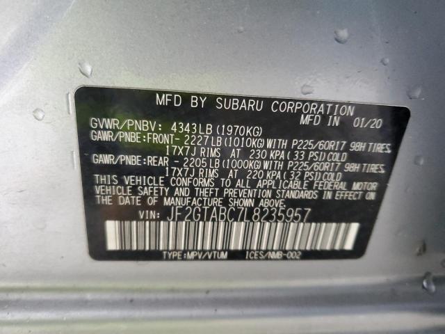 2020 SUBARU CROSSTREK - JF2GTABC7L8235957