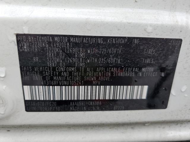 VIN 4T3T6RFV0NU105241 2022 Toyota RAV4, SE no.13