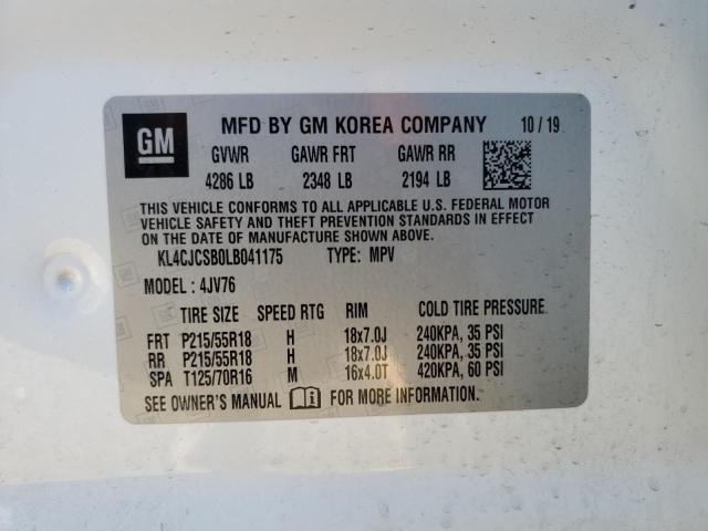 VIN KL4CJCSB0LB041175 2020 BUICK ENCORE no.13