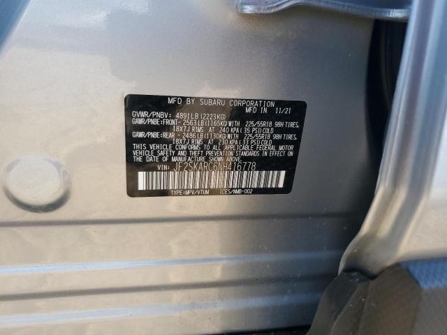 2022 SUBARU FORESTER T - JF2SKARC6NH416778