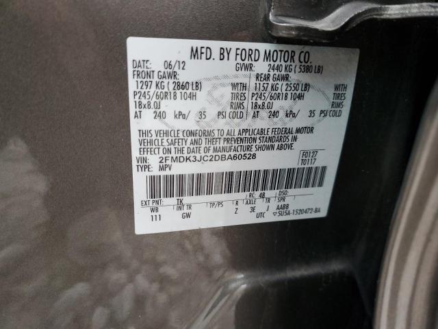 VIN 2FMDK3JC2DBA60528 2013 Ford Edge, Sel no.13