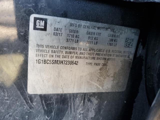 2017 CHEVROLET CRUZE LS 1G1BC5SM3H7230642