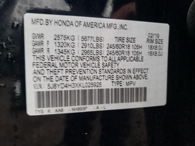 2019 ACURA MDX - 5J8YD4H3XKL025925