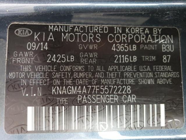 VIN KNAGM4A77F5572228 2015 KIA OPTIMA no.12