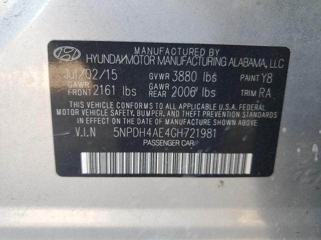 2016 HYUNDAI ELANTRA SE - 5NPDH4AE4GH721981