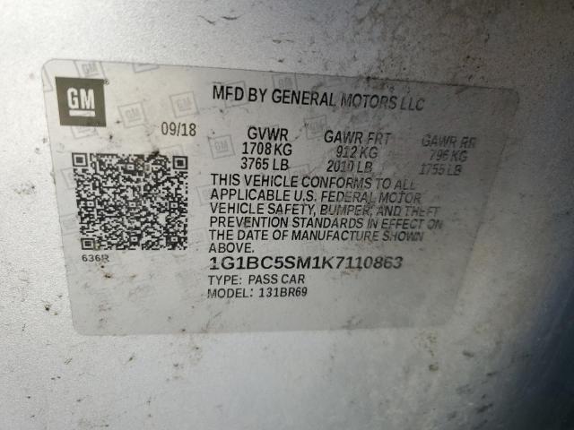 2019 CHEVROLET CRUZE LS - 1G1BC5SM1K7110863