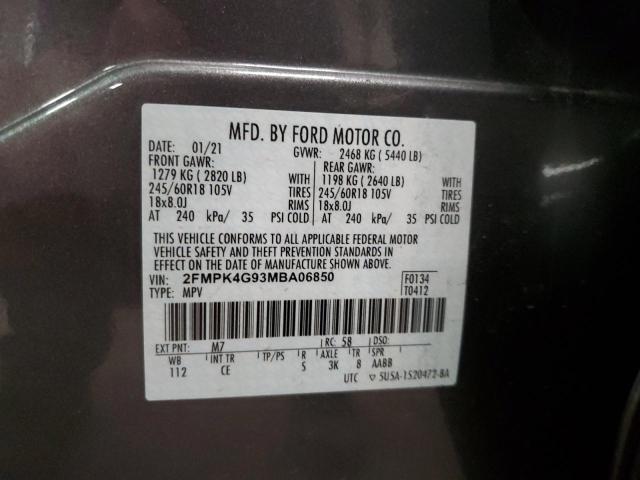 2021 FORD EDGE SE - 2FMPK4G93MBA06850