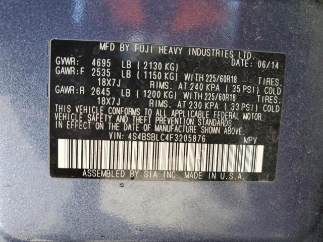 2015 SUBARU OUTBACK 2. - 4S4BSBLC4F3205876
