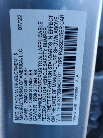 VIN 1HGCV3F96NA030001 2022 HONDA ACCORD no.12