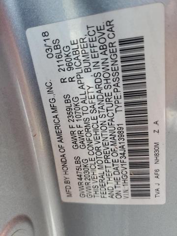 2018 HONDA ACCORD SPO - 1HGCV1F34JA139891