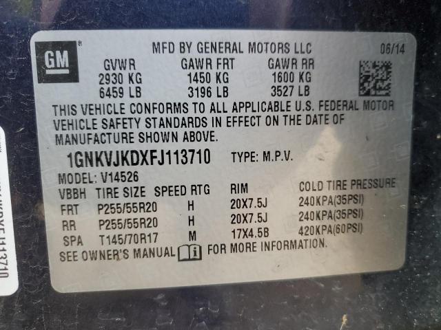 2015 CHEVROLET TRAVERSE L - 1GNKVJKDXFJ113710