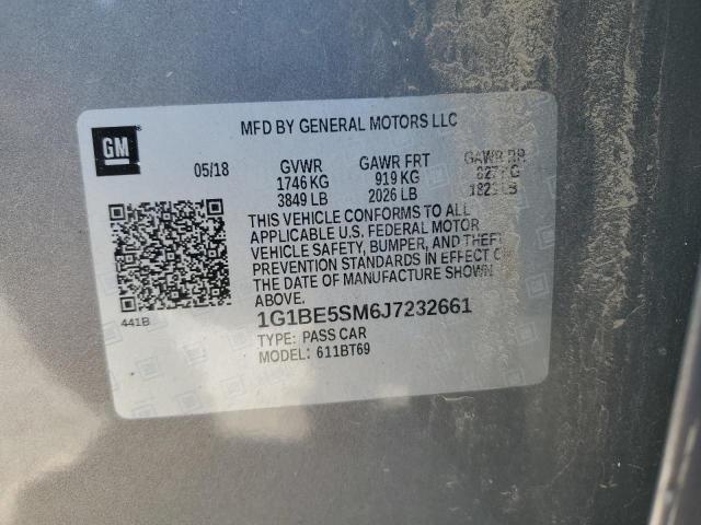 2018 CHEVROLET CRUZE LT - 1G1BE5SM6J7232661
