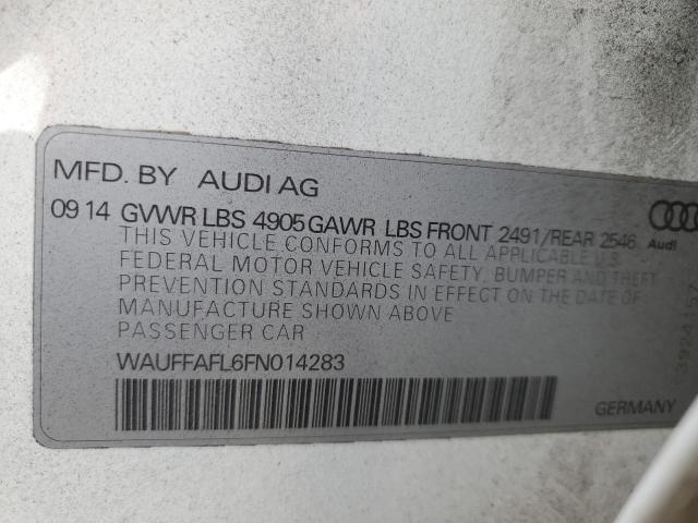 VIN WAUFFAFL6FN014283 2015 Audi A4, Premium Plus no.13