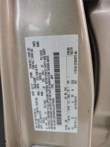 2017 LINCOLN MKC SELECT 5LMCJ2D90HUL57559