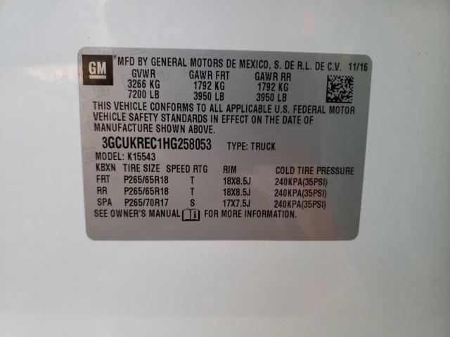 2017 CHEVROLET SILVERADO - 3GCUKREC1HG258053