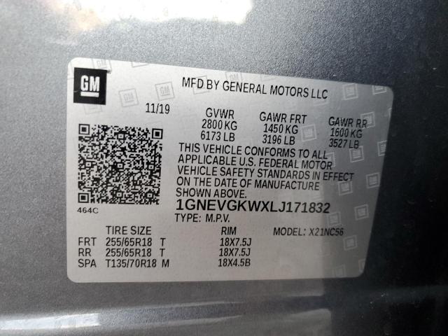 2020 CHEVROLET TRAVERSE L - 1GNEVGKWXLJ171832