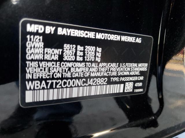 VIN WBA7T2C00NCJ42882 2022 BMW 7 SERIES no.12