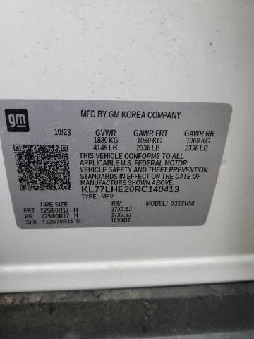 VIN KL77LHE20RC140413 2024 CHEVROLET TRAX no.12