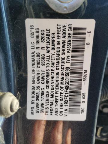 2016 HONDA CIVIC EX - 19XFC1F48GE015090