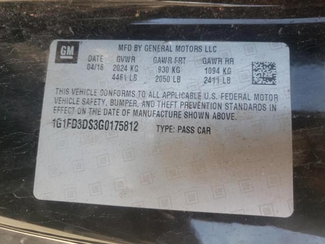 2016 CHEVROLET CAMARO LT - 1G1FD3DS3G0175812