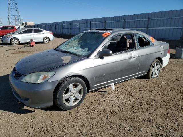 HONDA CIVIC EX 2005 gray coupe gas 1HGEM229X5L052194 photo #1