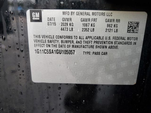 2016 CHEVROLET MALIBU LIM - 1G11C5SA1GU105057