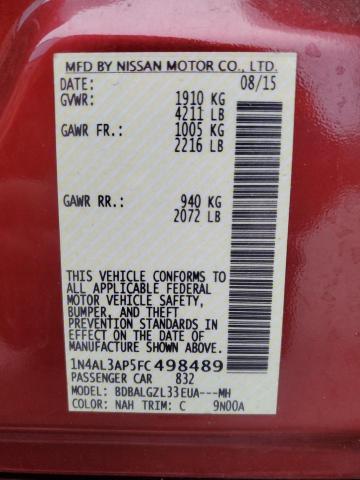 2015 NISSAN ALTIMA 2.5 - 1N4AL3AP5FC498489