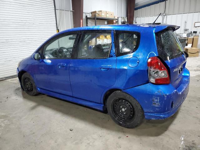 HONDA FIT S 2007 blue  gas JHMGD38617S025743 photo #3