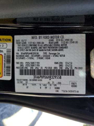 VIN 3FA6P0PU6HR329558 2017 Ford Fusion, Se Phev no.12