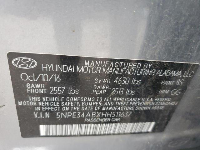 2017 HYUNDAI SONATA SPO - 5NPE34ABXHH511637