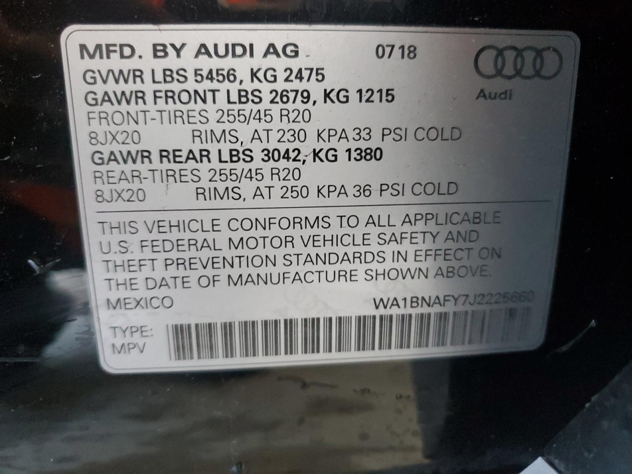 Lot #3042086212 2018 AUDI Q5 PREMIUM